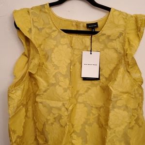 Mustard Colored- flowered textured Set
